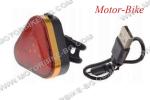 ВЕЛО СТОП ДИОДЕН С USB ТРИЪГЪЛЕН WM 120Lm (COB LED)
